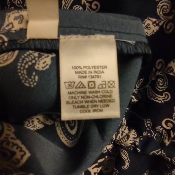 Time to Bloom 3x Blue Whit Paisley Print Dress - Picture 9 of 11